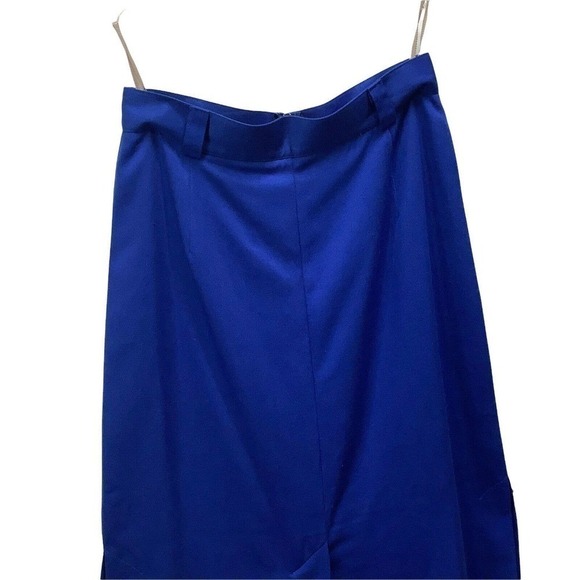 Skirt Midi Pencil 4 Slits Size S/M 38 Bright Blue Zip Tailor Made Austria Vtg - Picture 7 of 12